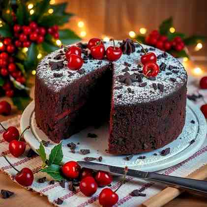 Black Forest Fruit Cake Recipe - Holiday Dessert
